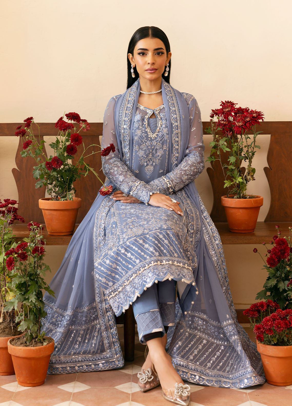 Gulaal | Reverie Embroidered Chiffon | MEHER - Official Gulaal stockist in UK - Sakeena London