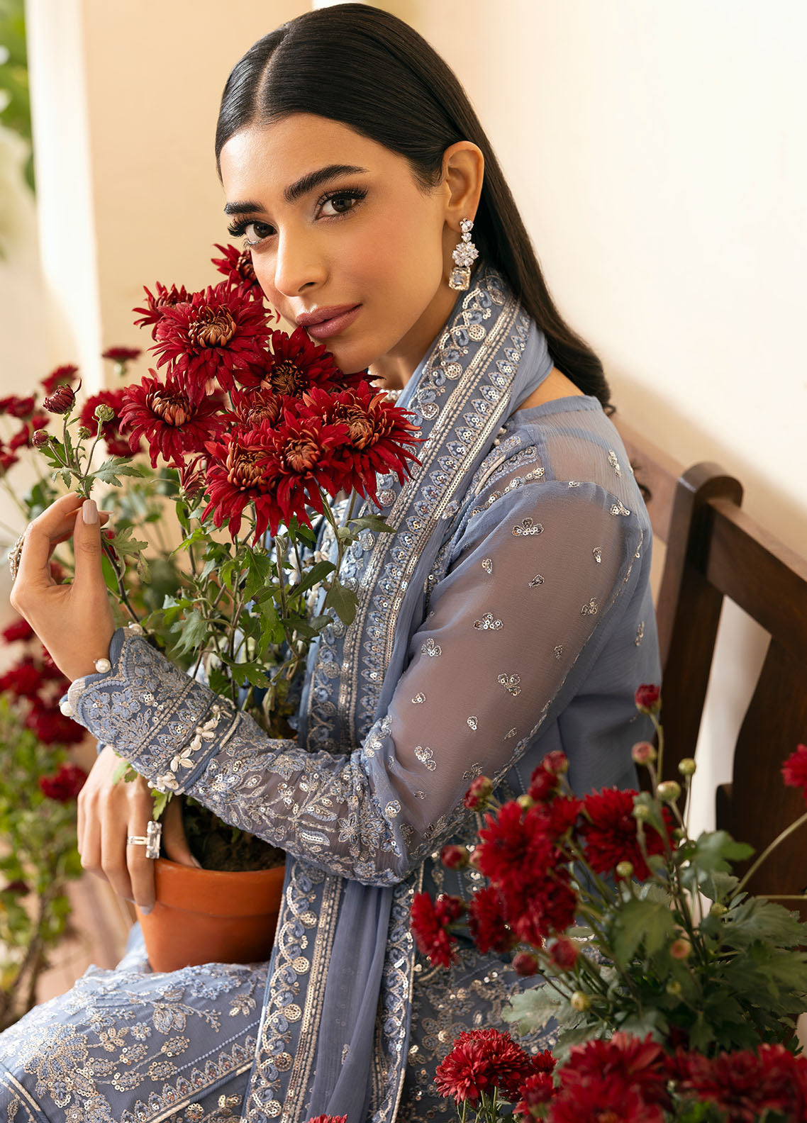 Gulaal | Reverie Embroidered Chiffon | MEHER - Official Gulaal stockist in UK - Sakeena London