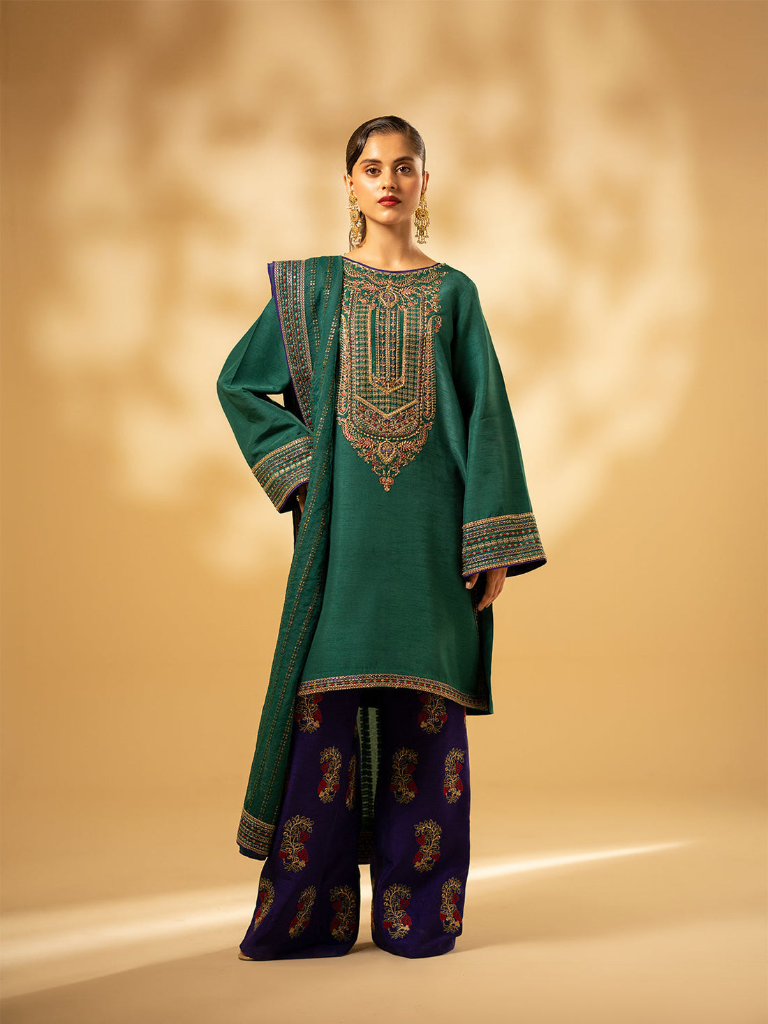 Fozia Khalid | Eid Edit 24 | Emerald Craftsmanship - Official Fozia Khalid stockist in UK - Sakeena London