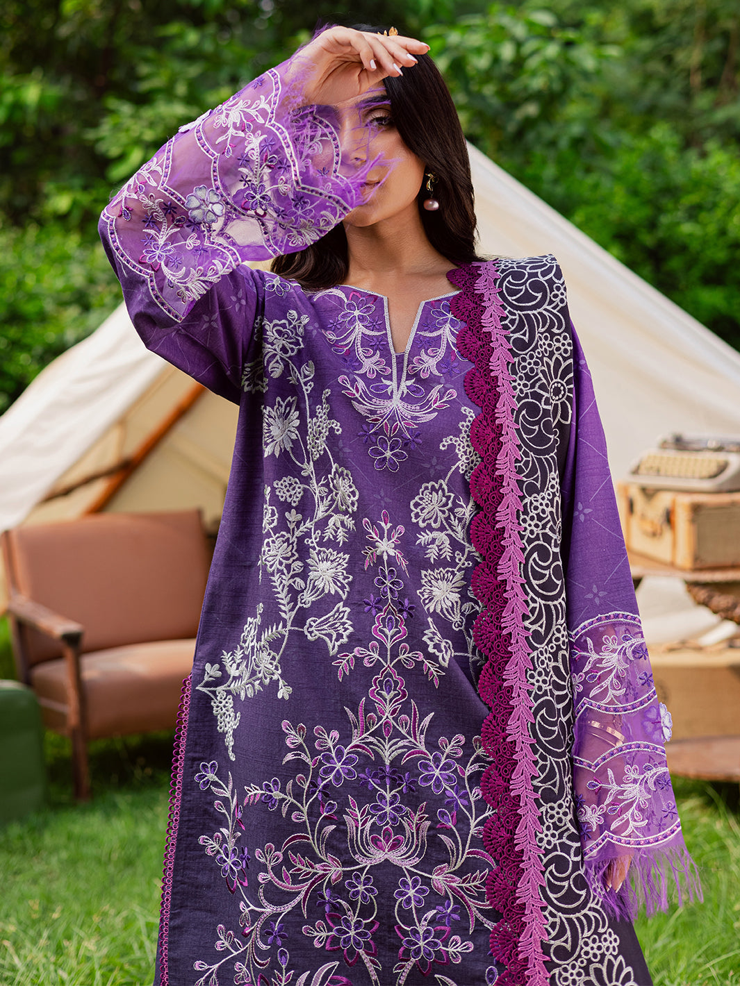 Mahnur | Gardenia Khaddar 25 | GR-01 - Official Mahnur stockist in UK - Sakeena London