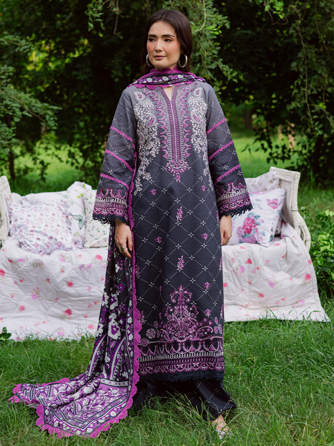 Mahnur | Gardenia Khaddar 25 | GR-02 - Official Mahnur stockist in UK - Sakeena London