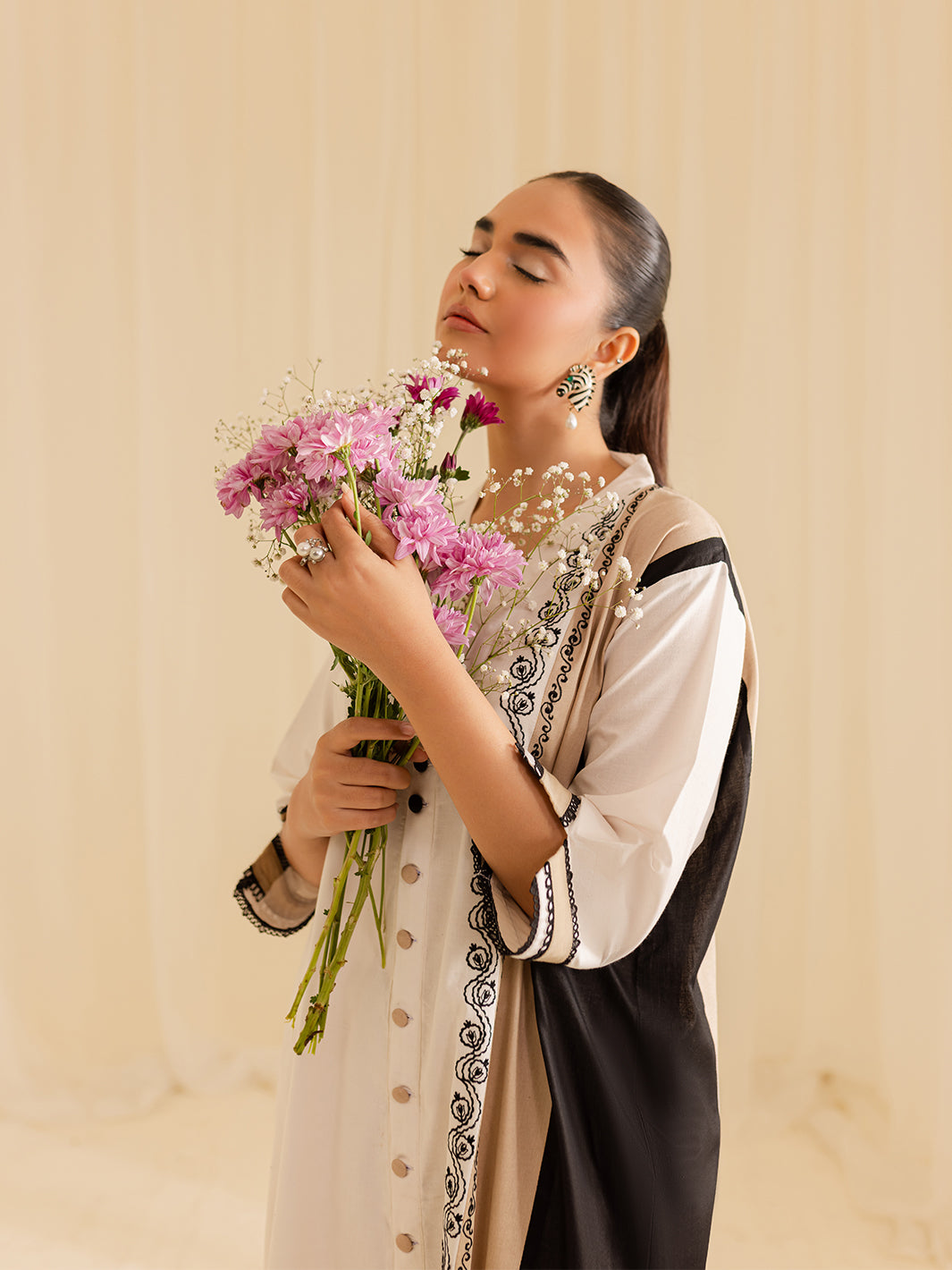 Mahnur | Petal Whispers Lawn Pret | Gardenia - Official Mahnur stockist in UK - Sakeena London