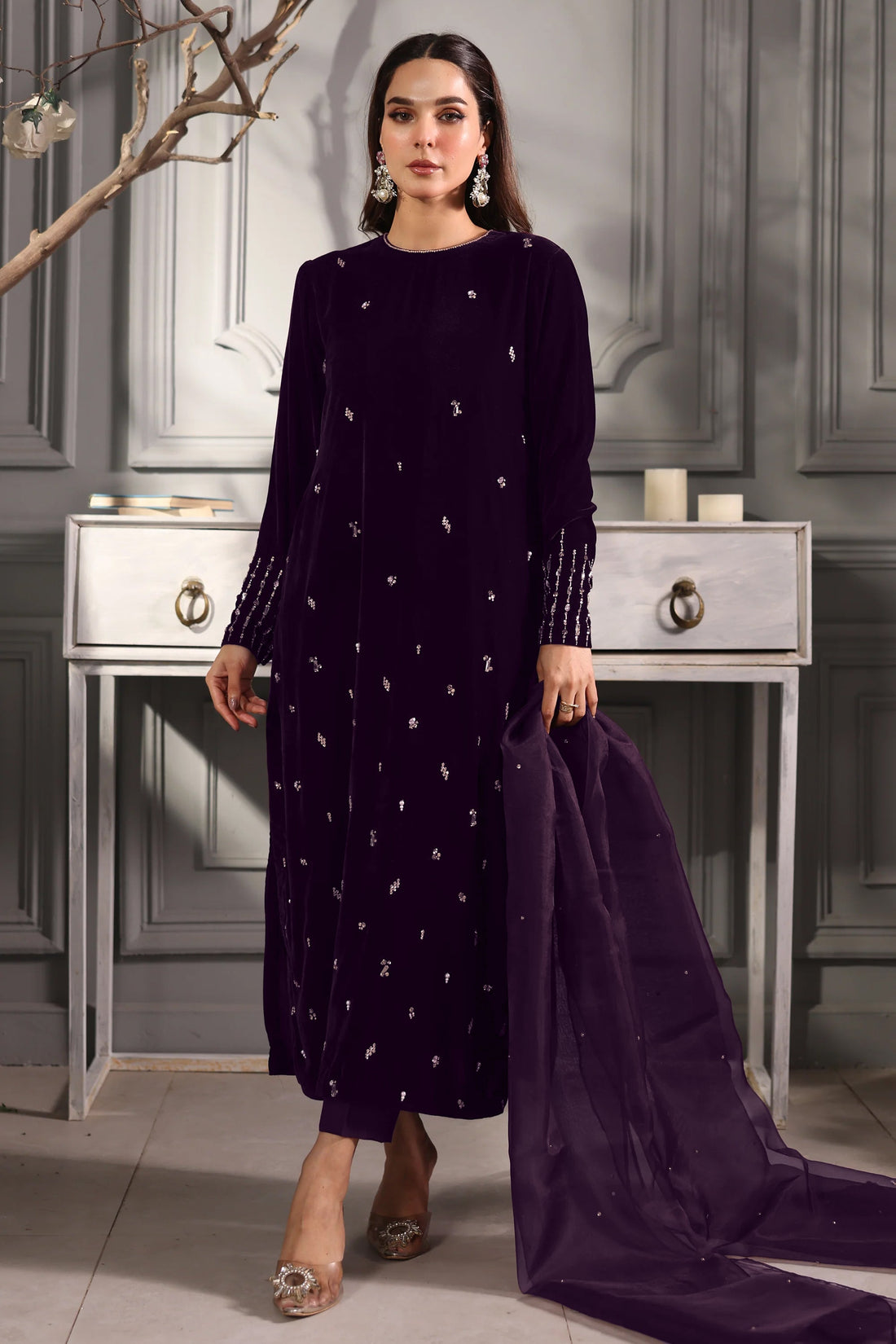 Hana | Mavi Velvets | Velvet Whisper - Official Sakeena London stockist in UK - Sakeena London