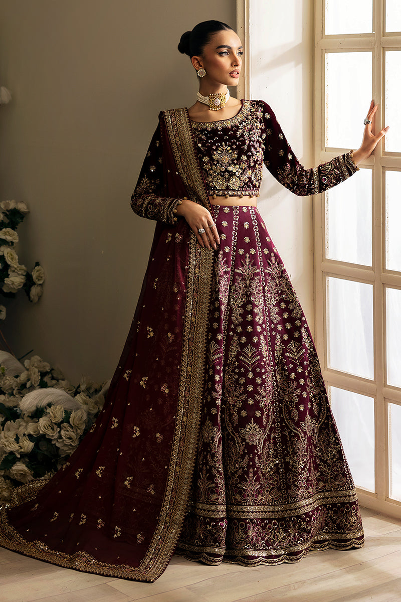 Gulaal | Celeste Velvet 24 | Carmine - Official Gulaal stockist in UK - Sakeena London