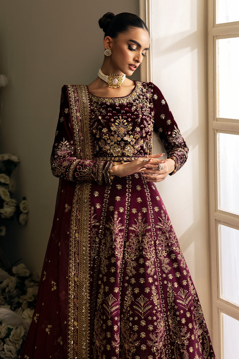 Gulaal | Celeste Velvet 24 | Carmine - Official Gulaal stockist in UK - Sakeena London