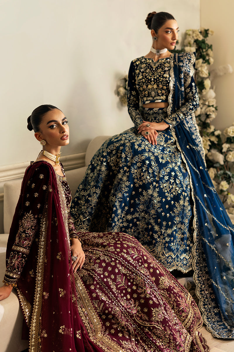 Gulaal | Celeste Velvet 24 | Carmine - Official Gulaal stockist in UK - Sakeena London