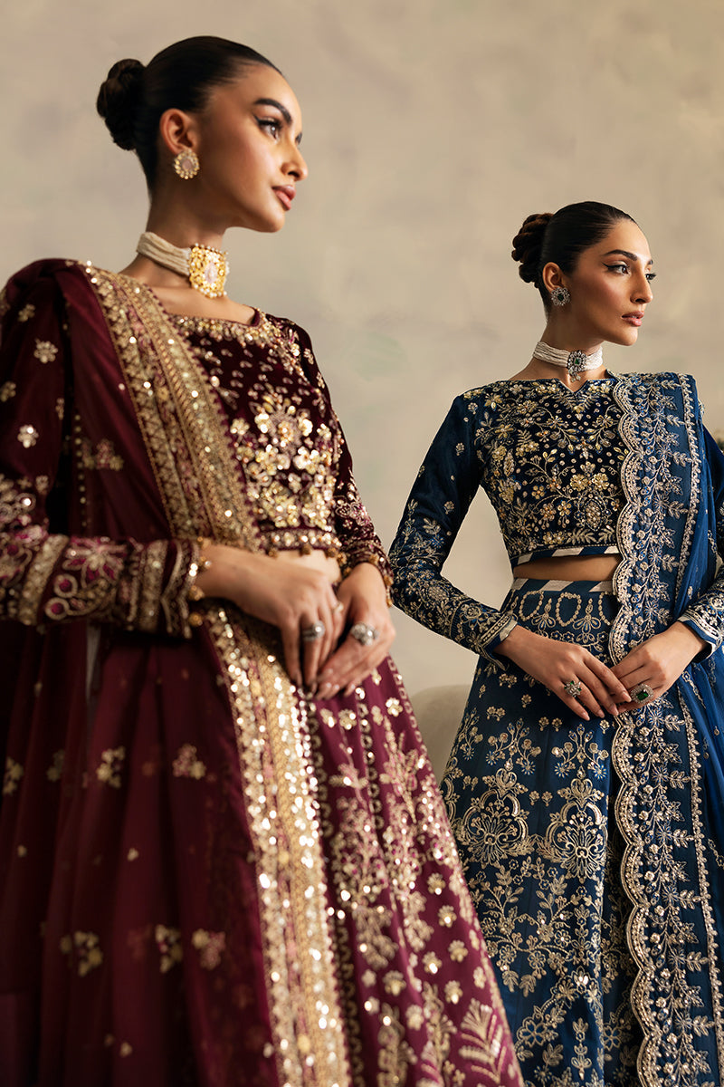 Gulaal | Celeste Velvet 24 | Carmine - Official Gulaal stockist in UK - Sakeena London