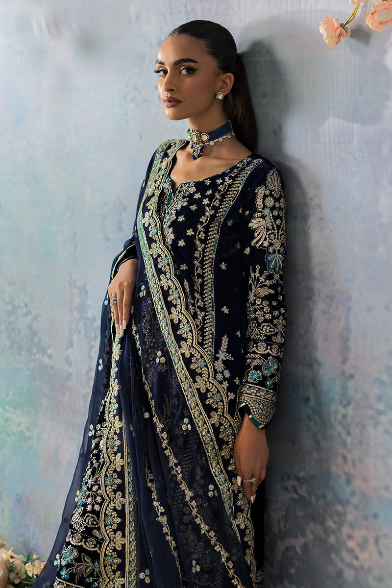 Gulaal | Celeste Velvet 24 | Azure - Official Gulaal stockist in UK - Sakeena London