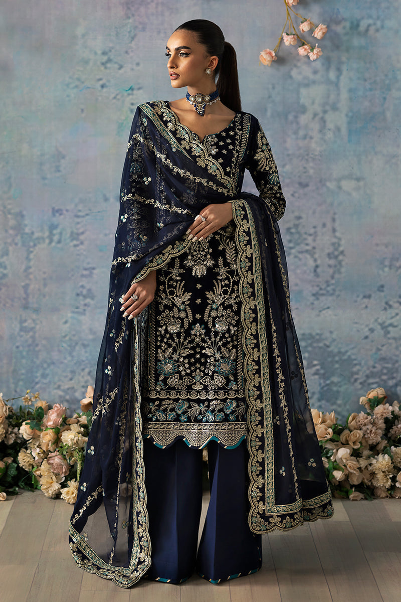 Gulaal | Celeste Velvet 24 | Azure - Official Gulaal stockist in UK - Sakeena London