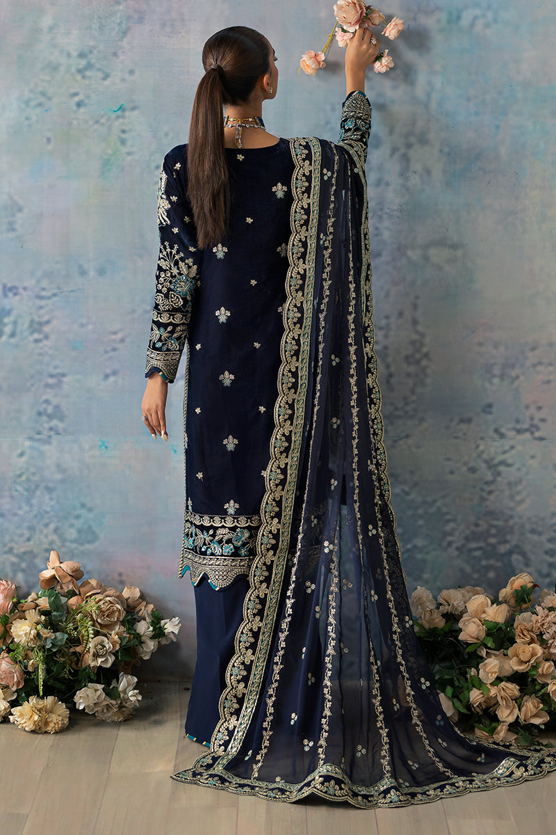 Gulaal | Celeste Velvet 24 | Azure - Official Gulaal stockist in UK - Sakeena London