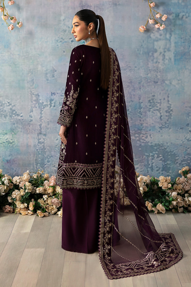 Gulaal | Celeste Velvet 24 | Plum - Official Gulaal stockist in UK - Sakeena London