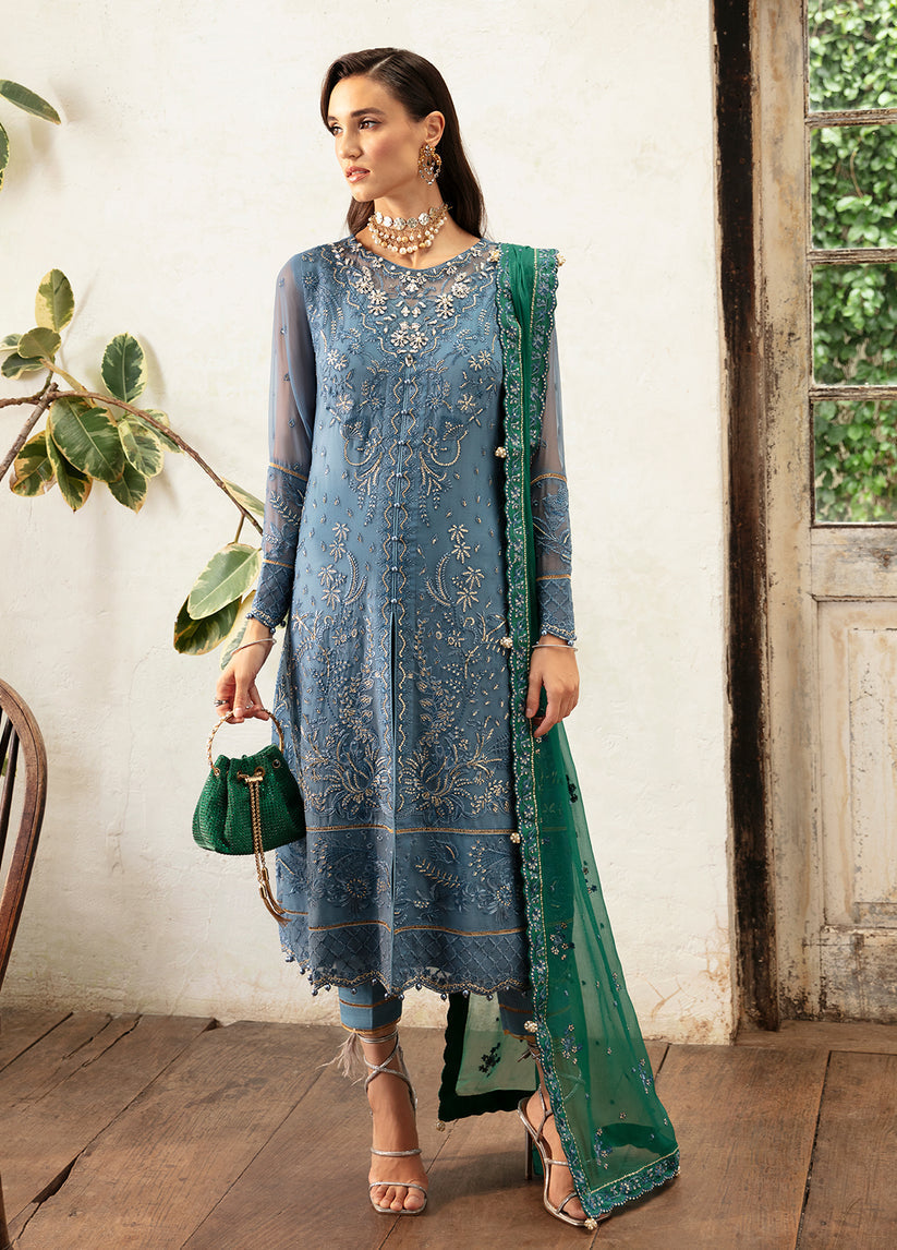 Gulaal | Embroidered Chiffon Eid Collection | HELIA - Official Gulaal stockist in UK - Sakeena London