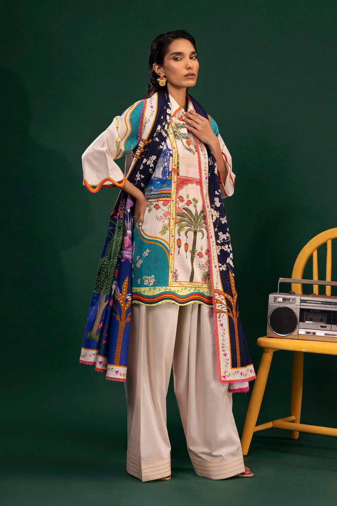 Sana Safinaz | Mahay Winter 25 | H255-010A-2Q - Official Sana Safinaz stockist in UK - Sakeena London