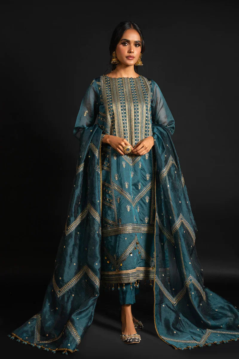 Alkaram | Heavy Formals 24 | HF-01-24-Teal - Official Alkaram stockist in UK - Sakeena London