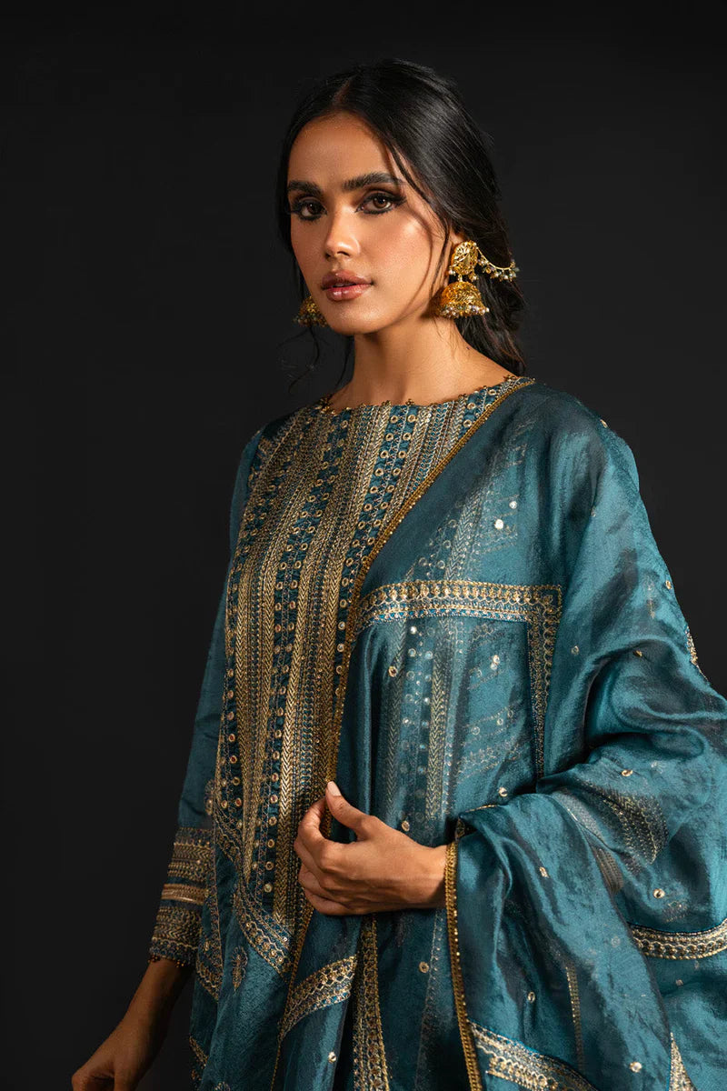 Alkaram | Heavy Formals 24 | HF-01-24-Teal - Official Alkaram stockist in UK - Sakeena London