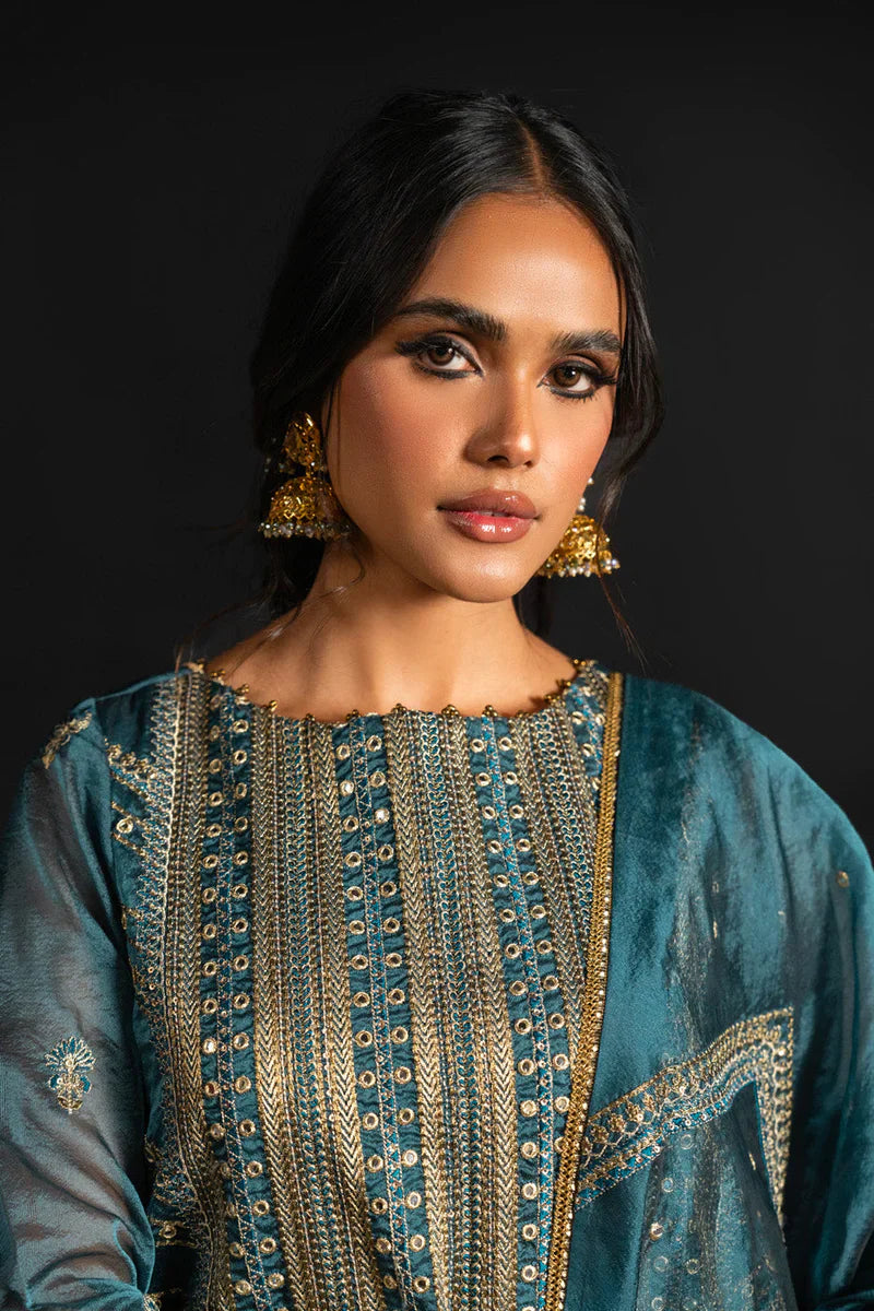 Alkaram | Heavy Formals 24 | HF-01-24-Teal - Official Alkaram stockist in UK - Sakeena London