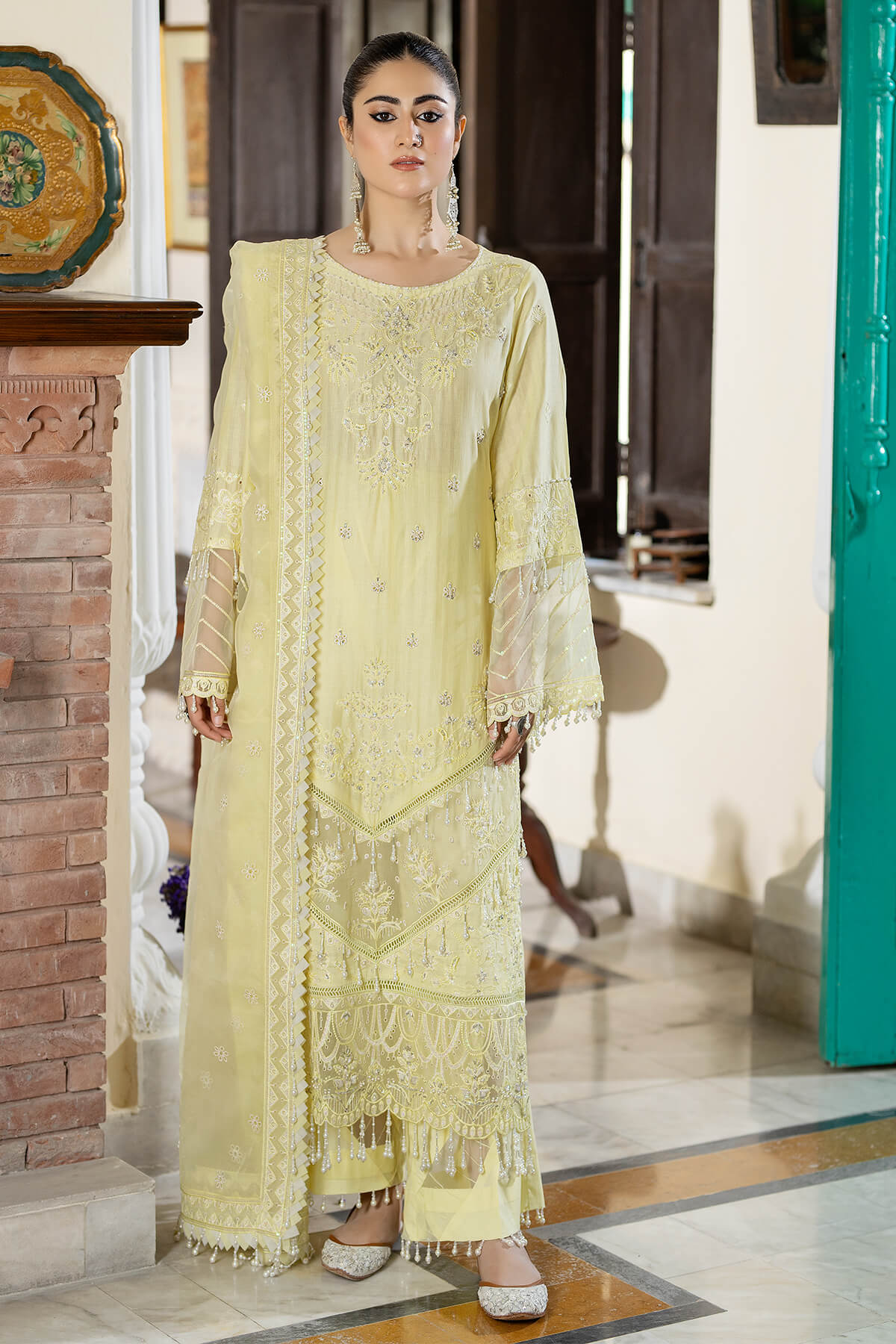 Raeesa Premium | Kimora Lawn Collection | Kimora | HL-20 Sunbul - Official Raeesa Premium stockist in UK - Sakeena London