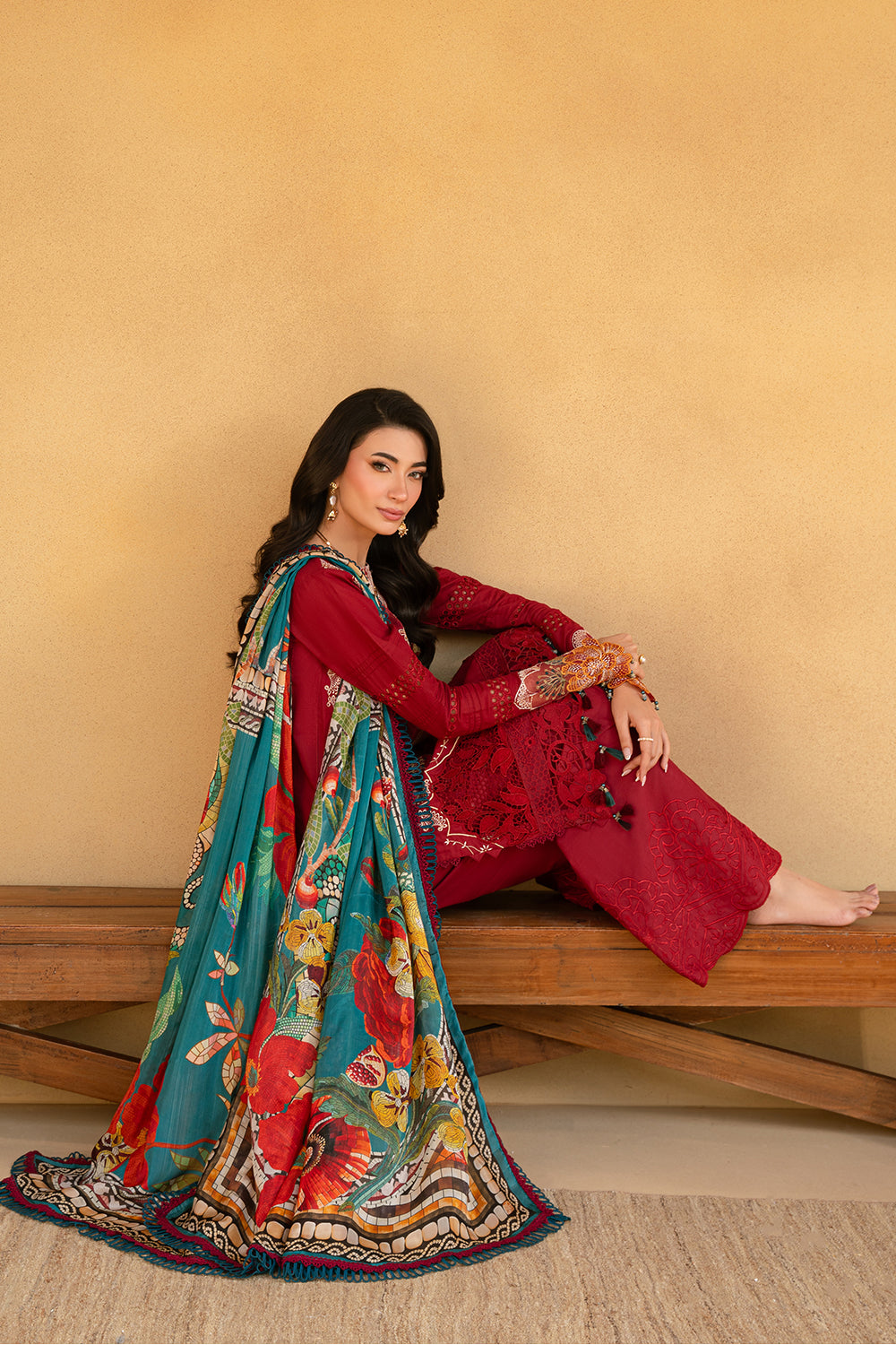 Saira Rizwan | Luxury Lawn 25 | MANON-SRL25-02 - Official Saira Rizwan stockist in UK - Sakeena London