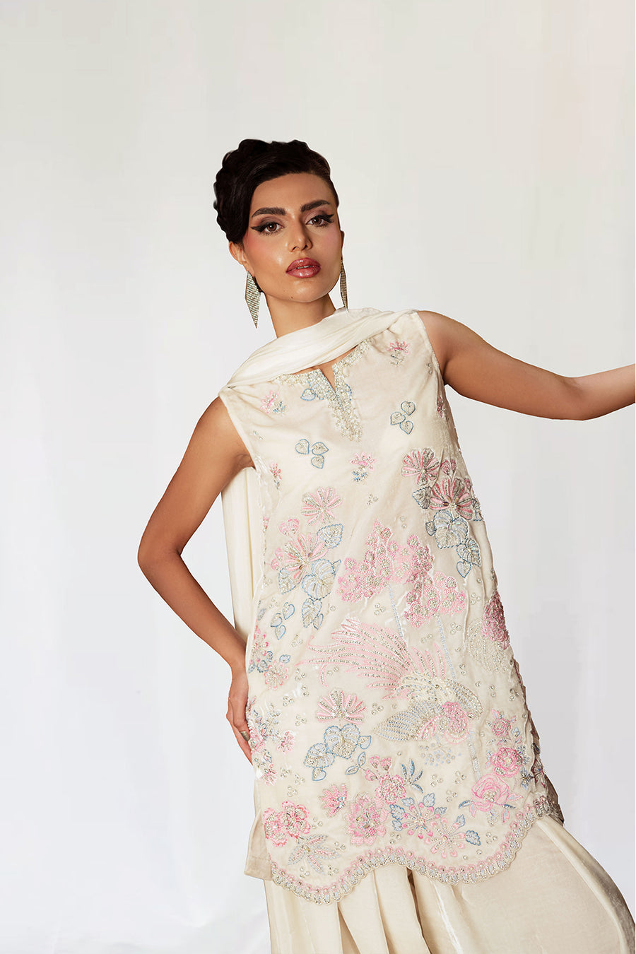 Saira Rizwan | Velvet Pret 25 | NARGIS-SRVP25-07 - Official Saira Rizwan stockist in UK - Sakeena London