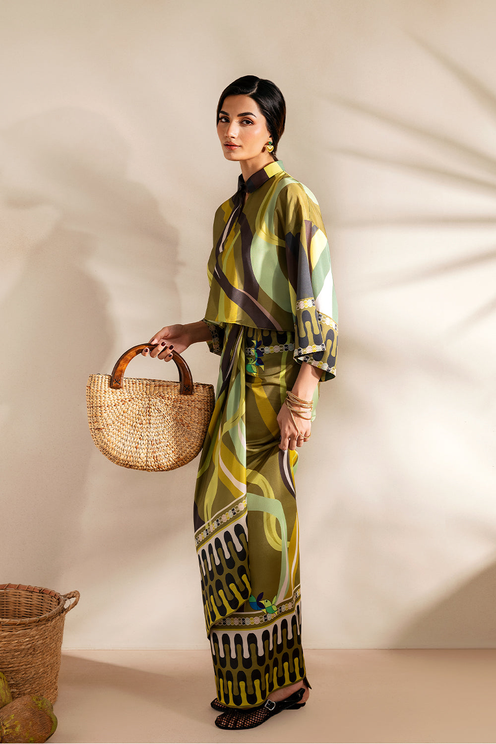 Saira Rizwan | Silk Coords 25 | GOLDEN GUAVA - SRSP-25-07 - Official Saira Rizwan stockist in UK - Sakeena London