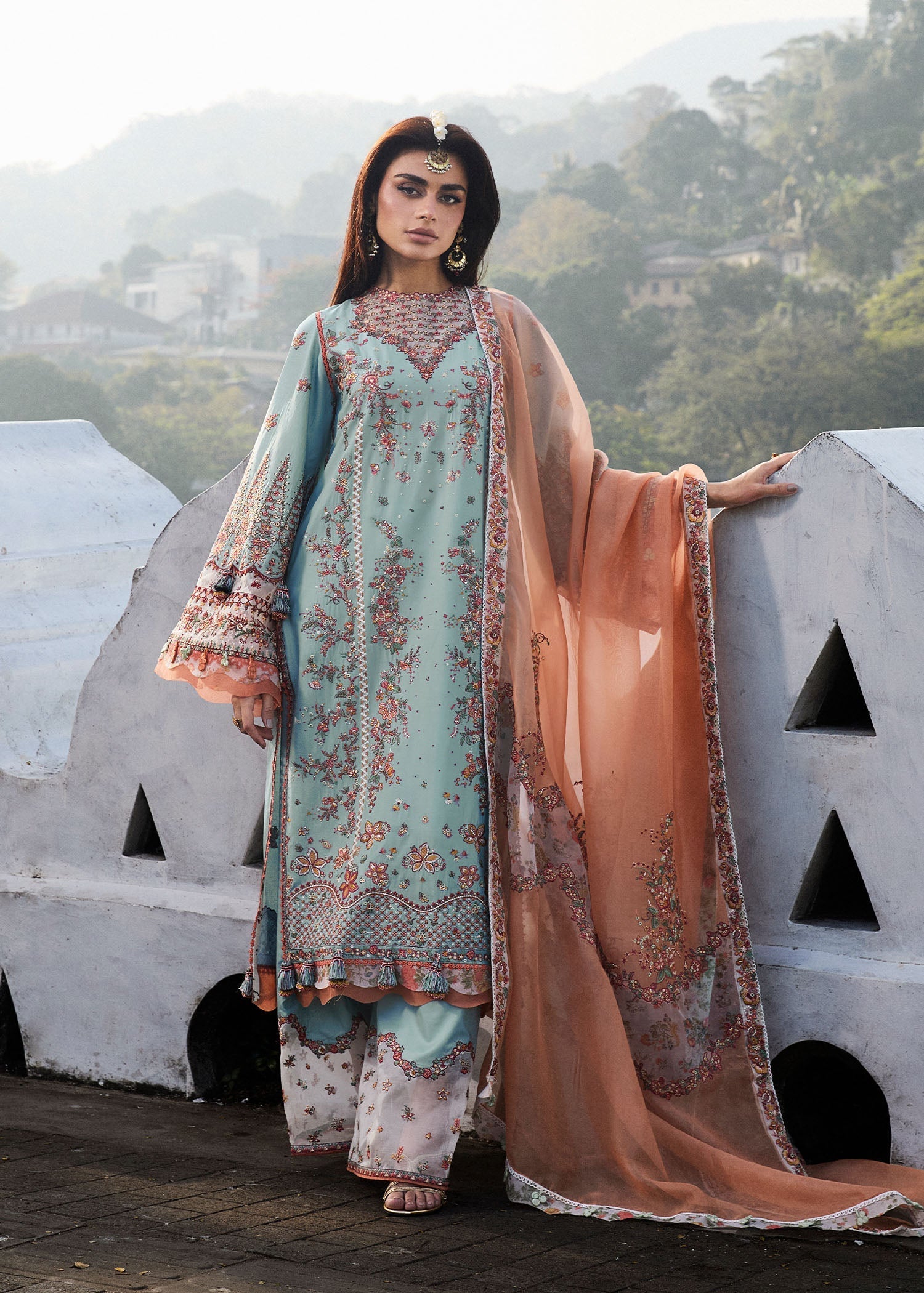 Hussain Rehar | Luxury Lawn 25 | Malibu - Official Hussain Rehar stockist in UK - Sakeena London