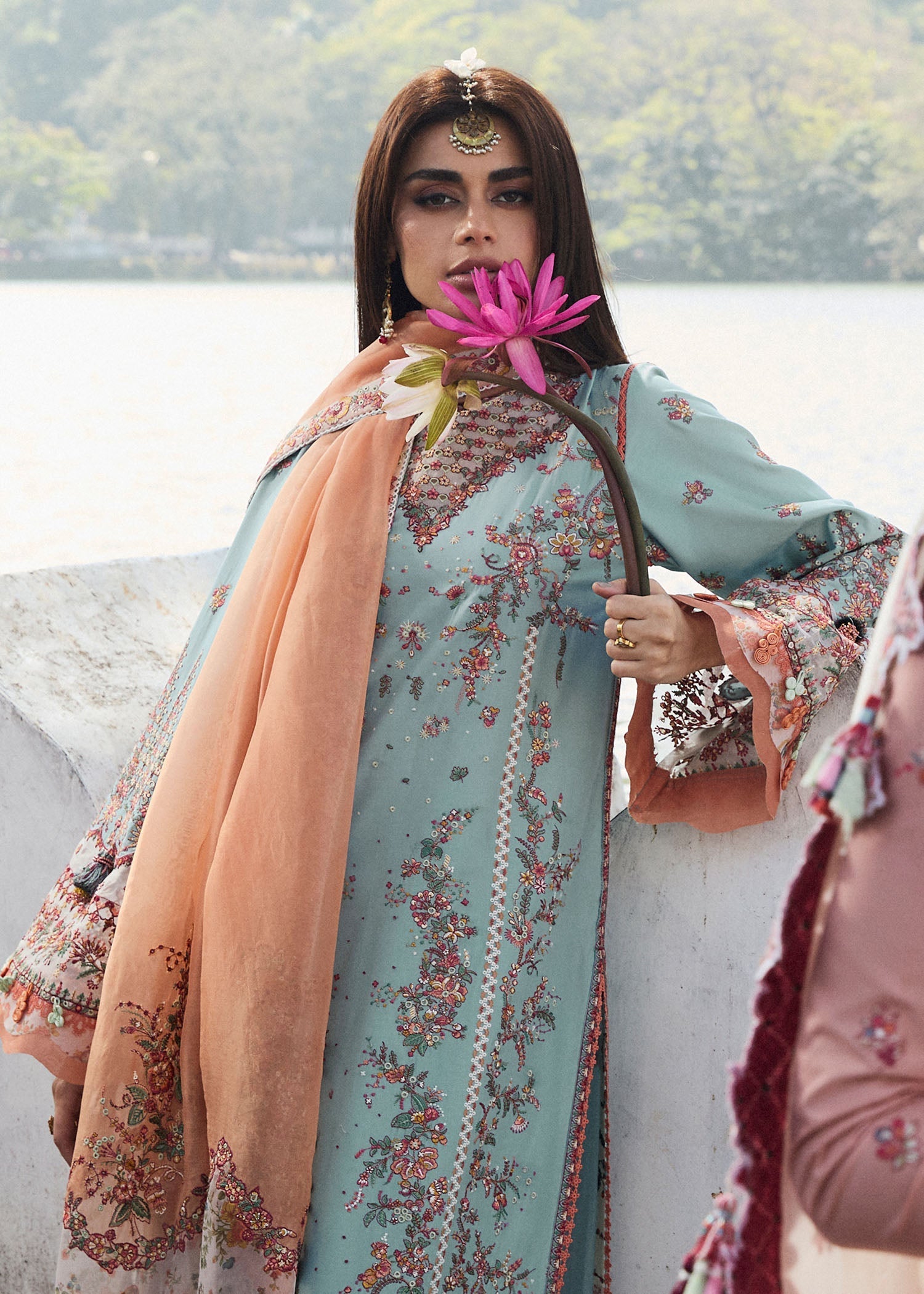 Hussain Rehar | Luxury Lawn 25 | Malibu - Official Hussain Rehar stockist in UK - Sakeena London