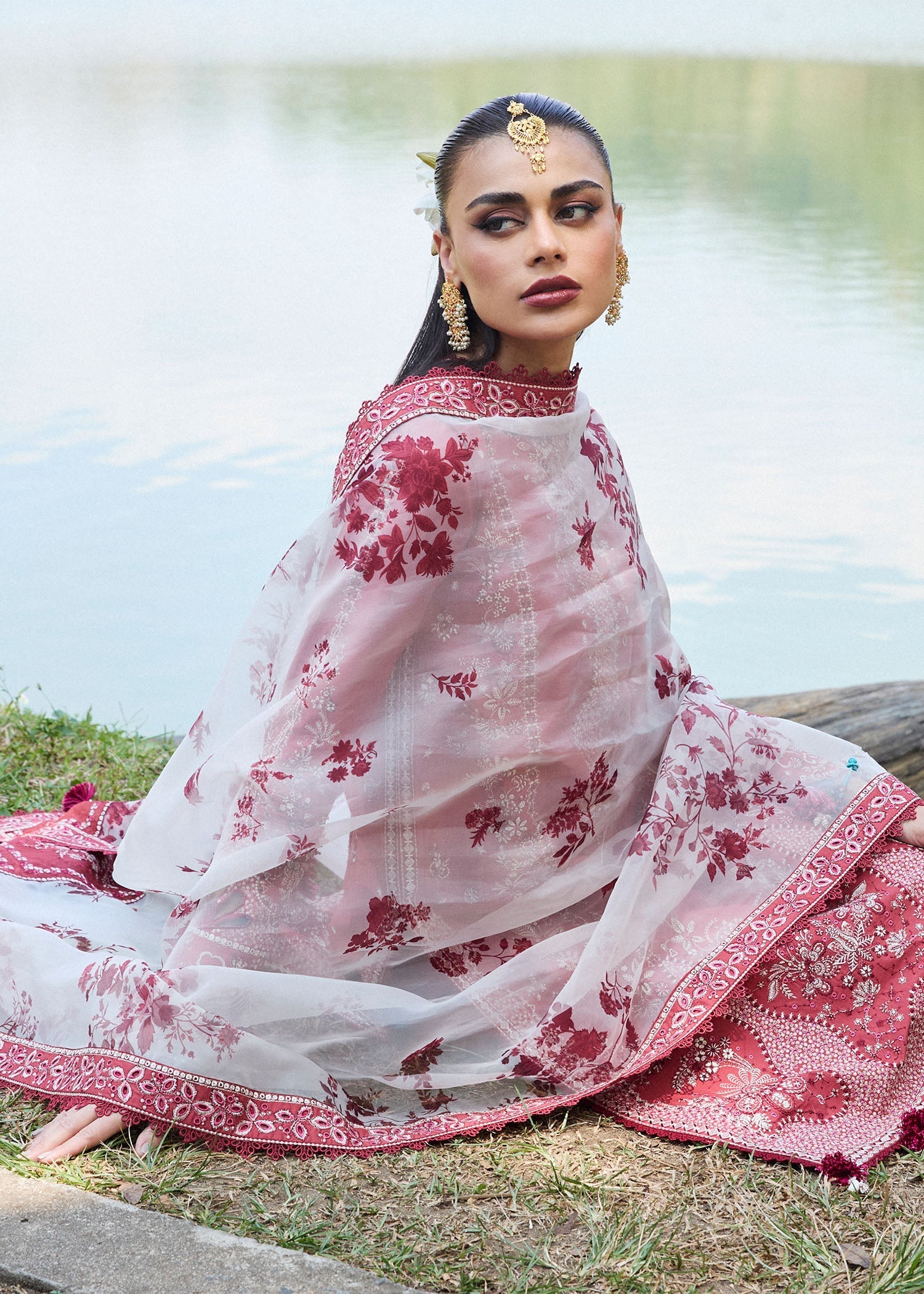Hussain Rehar | Luxury Lawn 25 | Flare - Official Hussain Rehar stockist in UK - Sakeena London