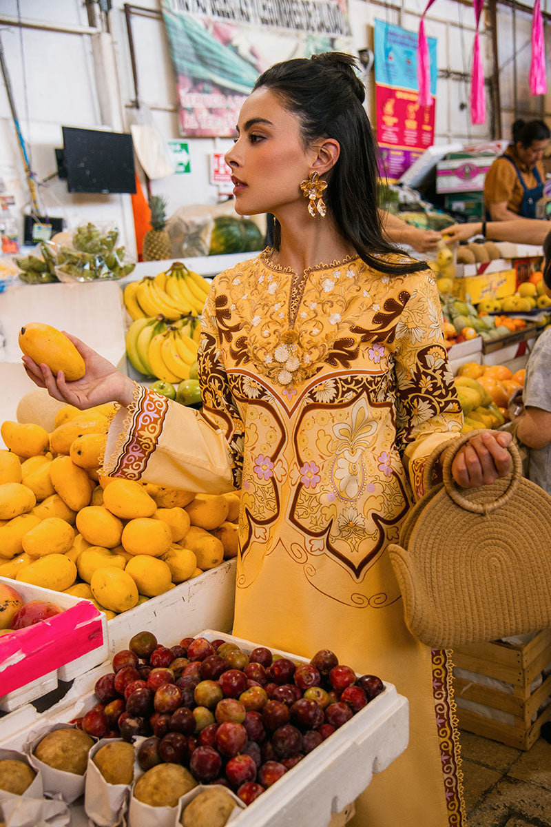 Mushq | La Dolce Hemline Prints 25 | Blossing Almond - Official Mushq stockist in UK - Sakeena London
