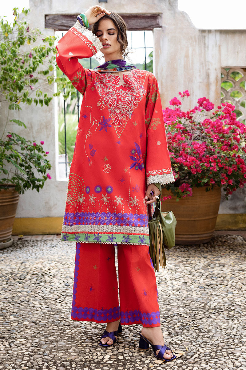 Mushq | Mirasol Printed Cambric | Carmin Rosa - Official Mushq stockist in UK - Sakeena London
