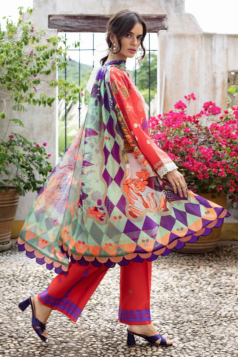 Mushq | Mirasol Printed Cambric | Carmin Rosa - Official Mushq stockist in UK - Sakeena London