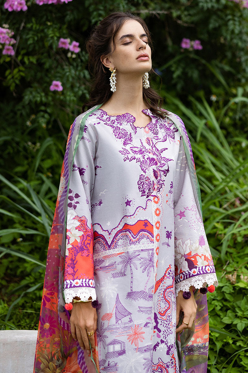 Mushq | Mirasol Printed Cambric | Luna Plata - Official Mushq stockist in UK - Sakeena London