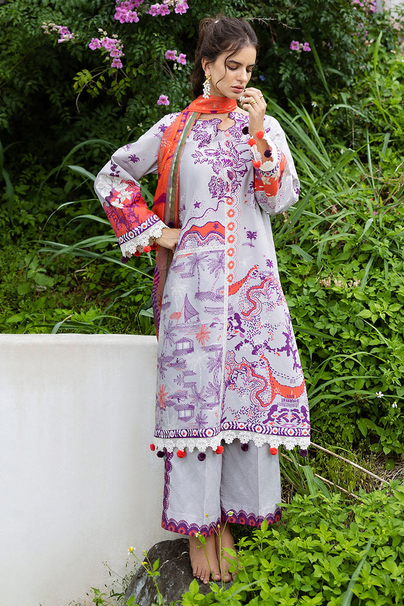 Mushq | Mirasol Printed Cambric | Luna Plata - Official Mushq stockist in UK - Sakeena London