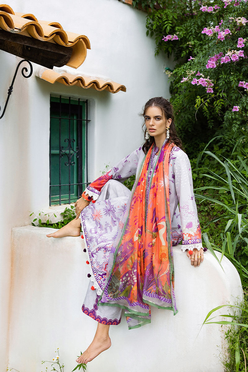 Mushq | Mirasol Printed Cambric | Luna Plata - Official Mushq stockist in UK - Sakeena London