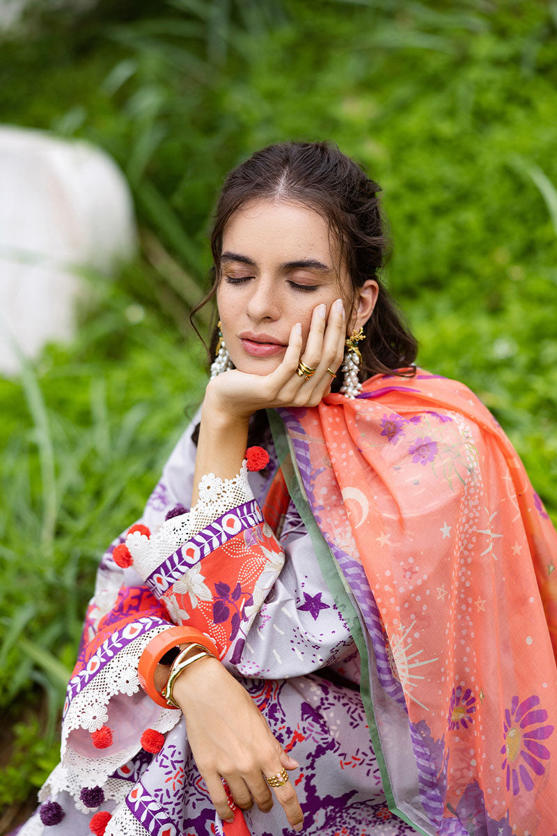 Mushq | Mirasol Printed Cambric | Luna Plata - Official Mushq stockist in UK - Sakeena London