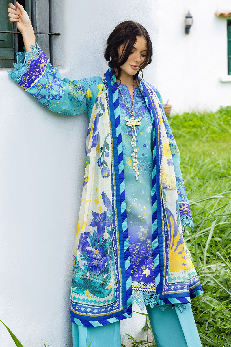 Mushq | Mirasol Printed Cambric | Mar Azul - Official Mushq stockist in UK - Sakeena London