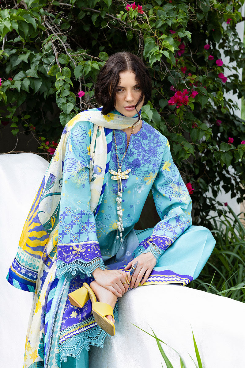 Mushq | Mirasol Printed Cambric | Mar Azul - Official Mushq stockist in UK - Sakeena London