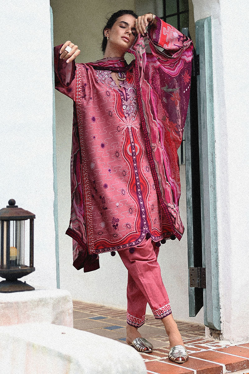 Mushq | Mirasol Printed Cambric | Coral Mar - Official Mushq stockist in UK - Sakeena London