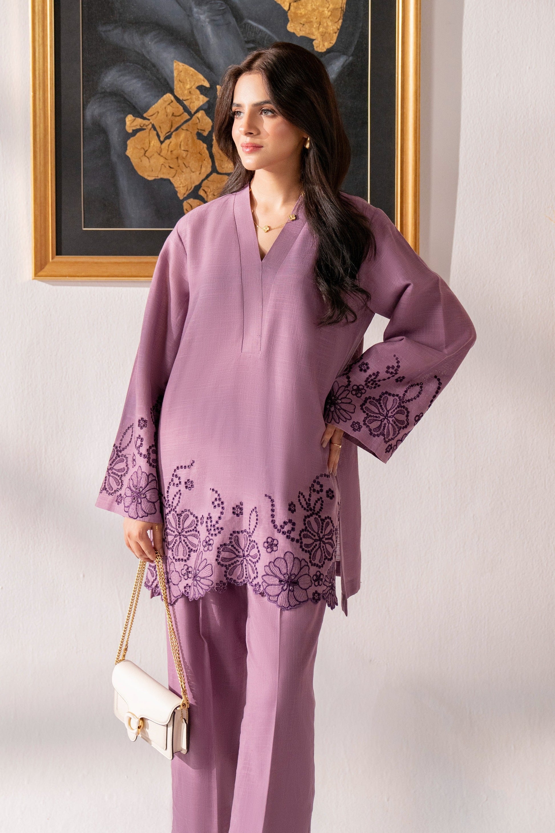 Hana | Khaddar Edit | Mauve - Official Hana stockist in UK - Sakeena London