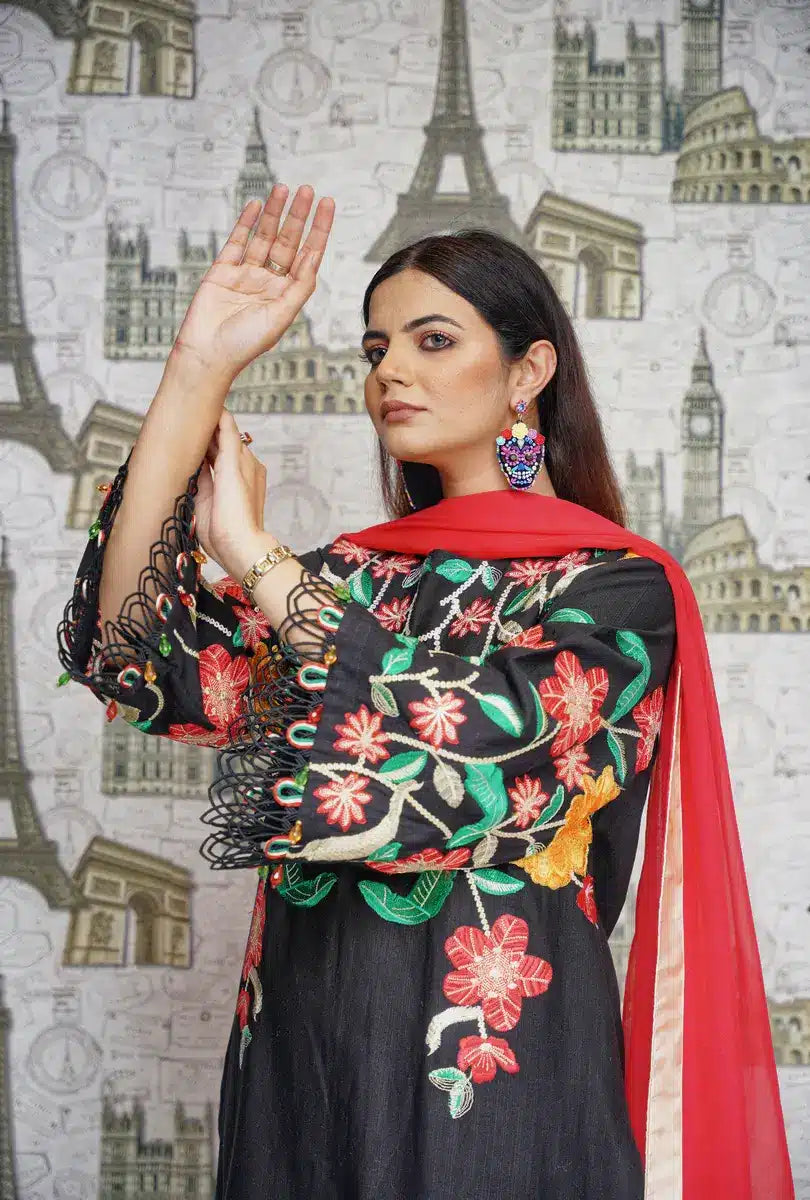 Hoorain Basics | Slub Winter 23 | HB-BLK1 - Official Hoorain Basics stockist in UK - Sakeena London
