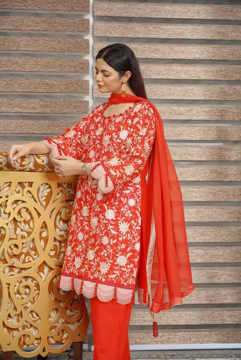 Hoorain Basics | Slub Winter 23 | HB-RED - Official Hoorain Basics stockist in UK - Sakeena London