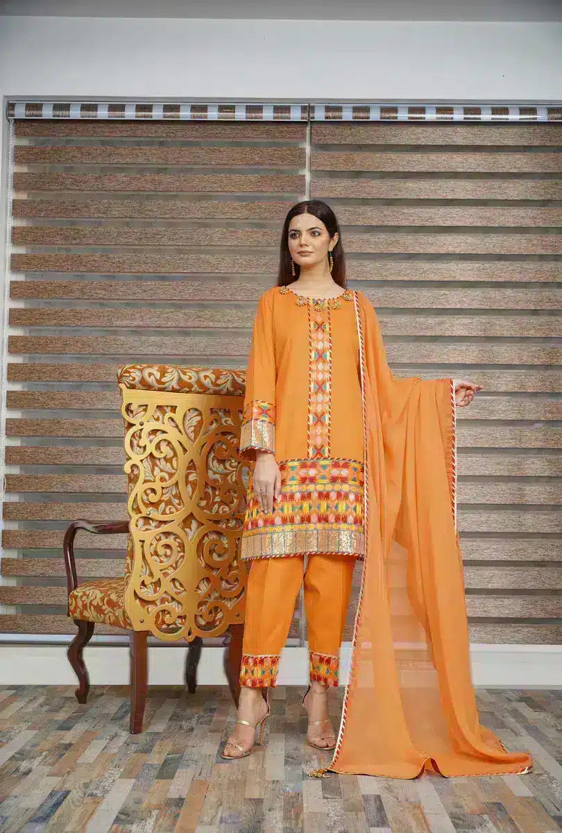 Hoorain Basics | Slub Winter 23 | HB-ORNG - Official Hoorain Basics stockist in UK - Sakeena London