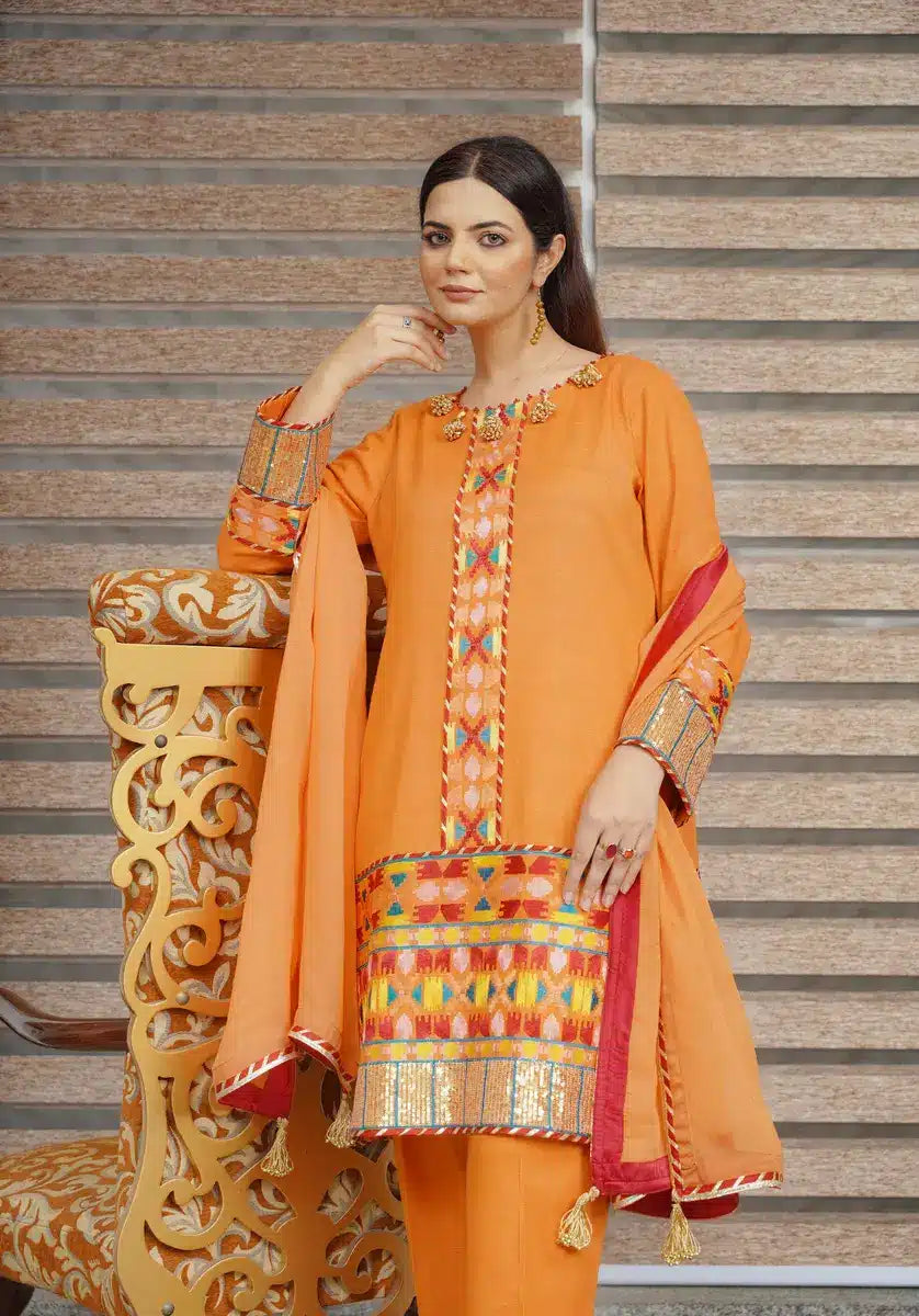 Hoorain Basics | Slub Winter 23 | HB-ORNG - Official Hoorain Basics stockist in UK - Sakeena London