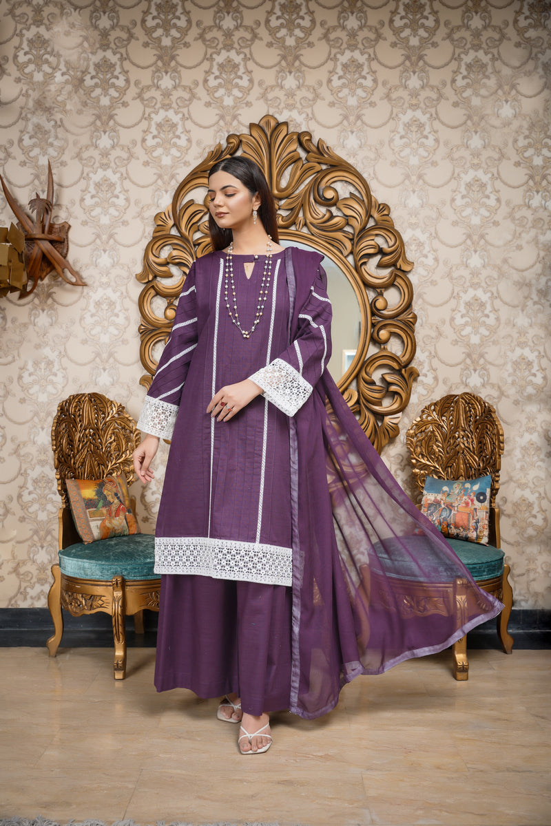 Hoorain Basics | Slub Winter 23 | HB-PUR - Official Hoorain Basics stockist in UK - Sakeena London