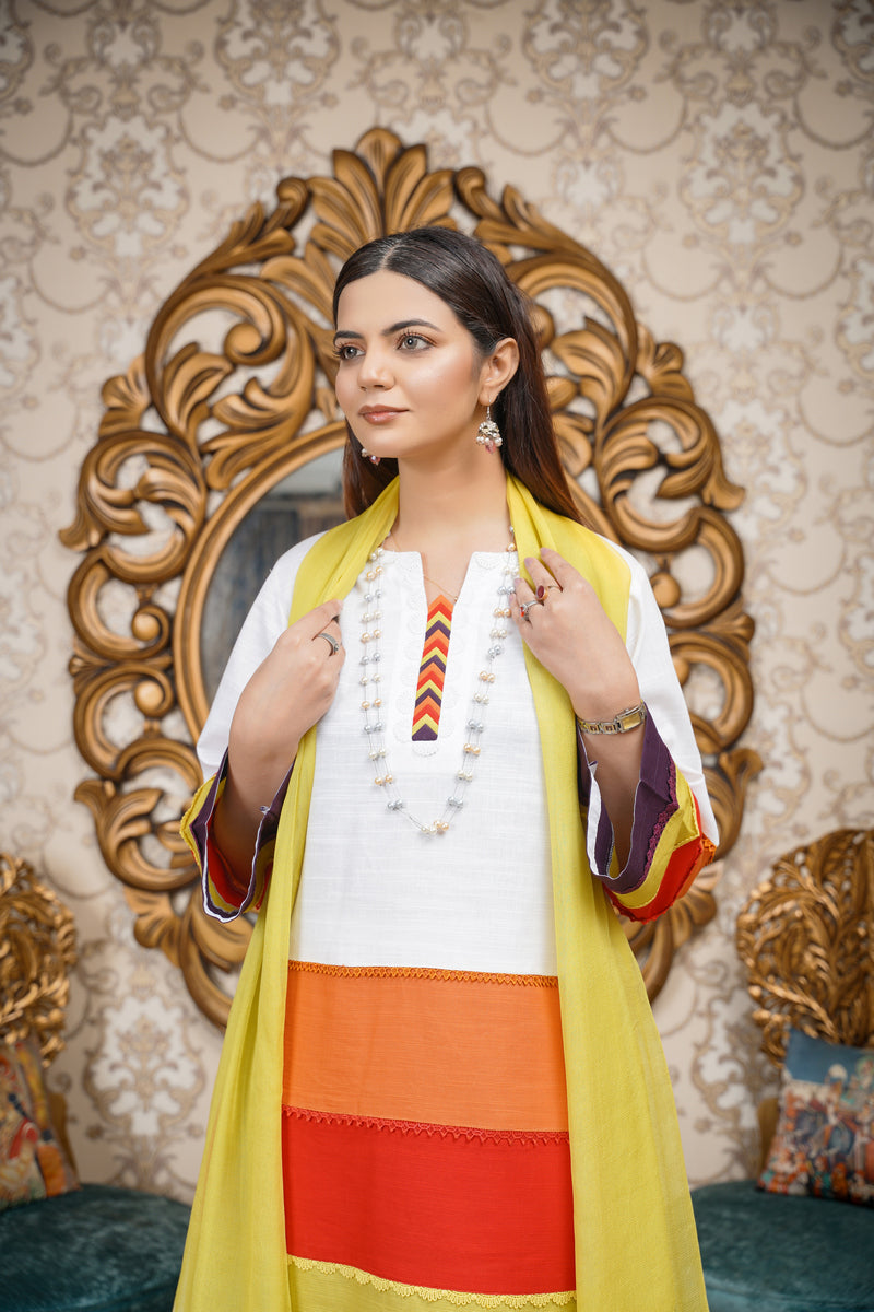 Hoorain Basics | Slub Winter 23 | HB-WHT - Official Hoorain Basics stockist in UK - Sakeena London
