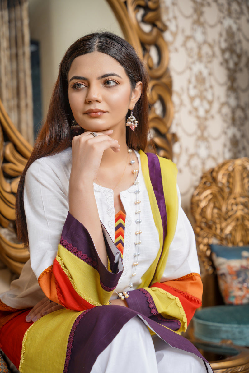 Hoorain Basics | Slub Winter 23 | HB-WHT - Official Hoorain Basics stockist in UK - Sakeena London