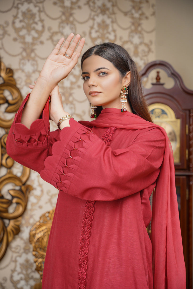 Hoorain Basics | Slub Winter 23 | HB-MRN - Official Hoorain Basics stockist in UK - Sakeena London