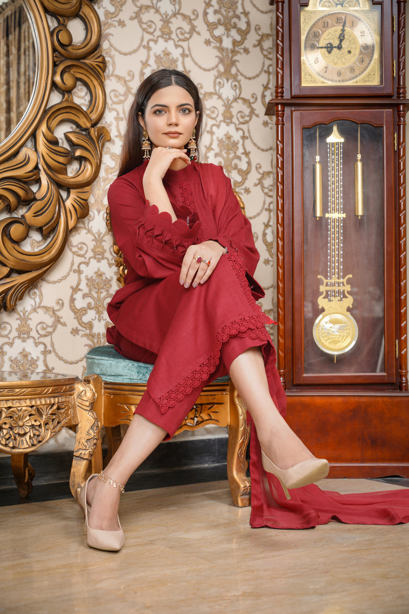 Hoorain Basics | Slub Winter 23 | HB-MRN - Official Hoorain Basics stockist in UK - Sakeena London