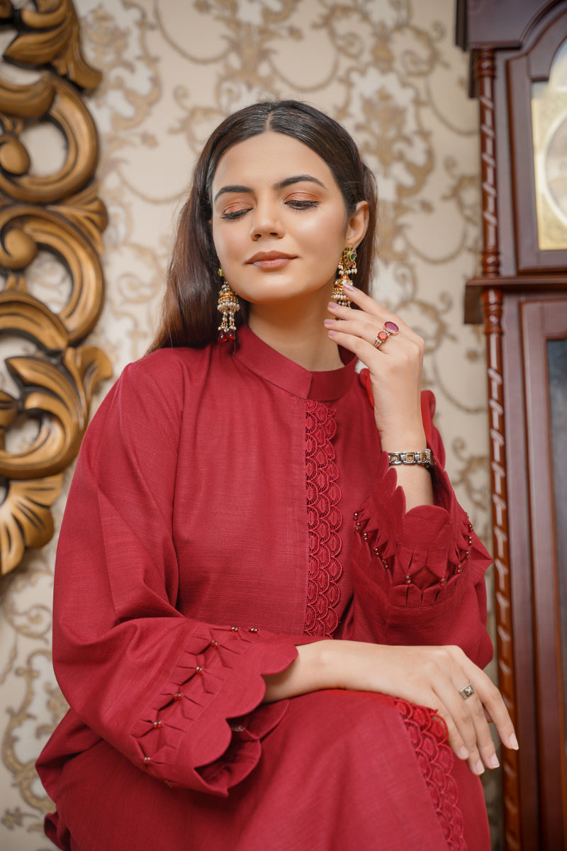 Hoorain Basics | Slub Winter 23 | HB-MRN - Official Hoorain Basics stockist in UK - Sakeena London