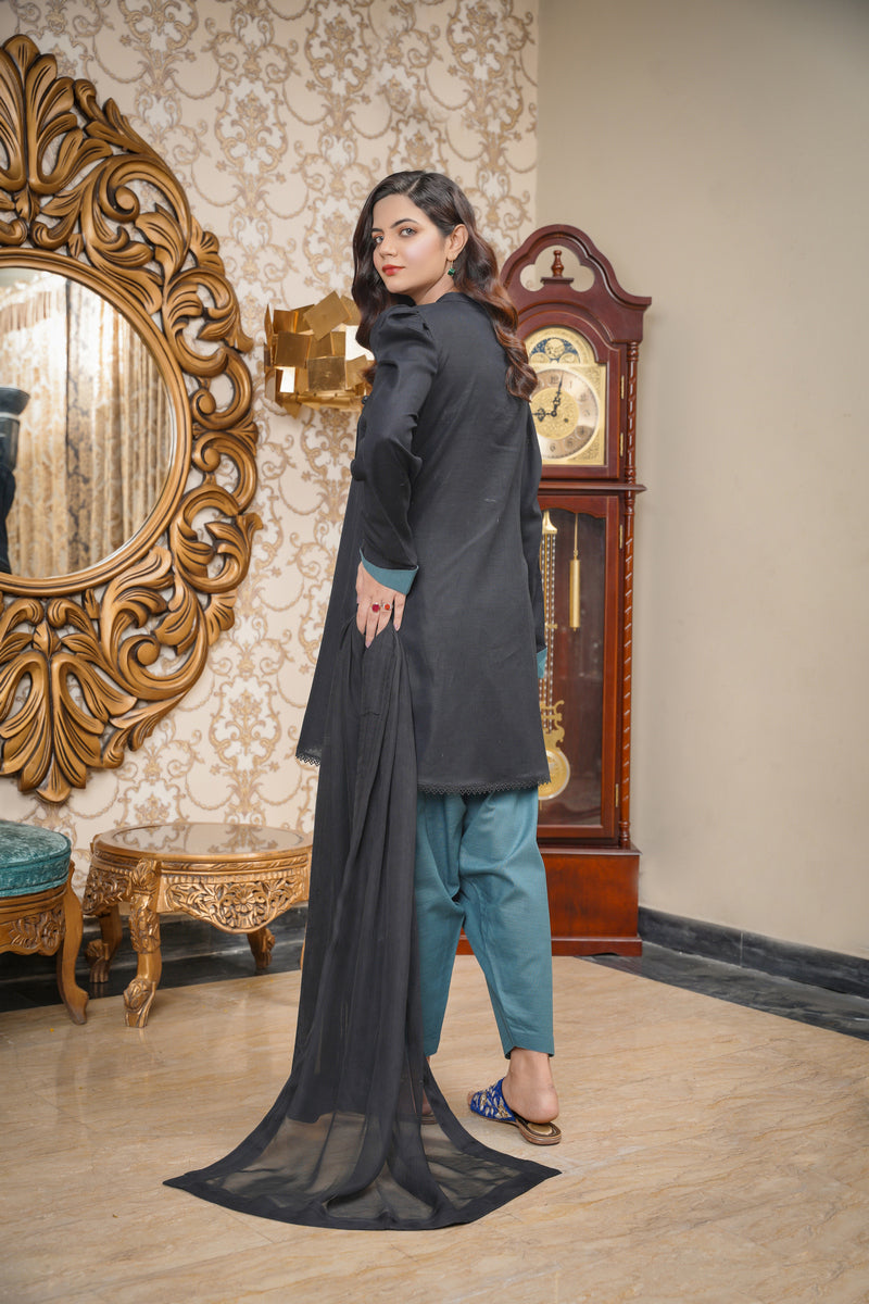 Hoorain Basics | Slub Winter 23 | HB-BLK - Official Hoorain Basics stockist in UK - Sakeena London