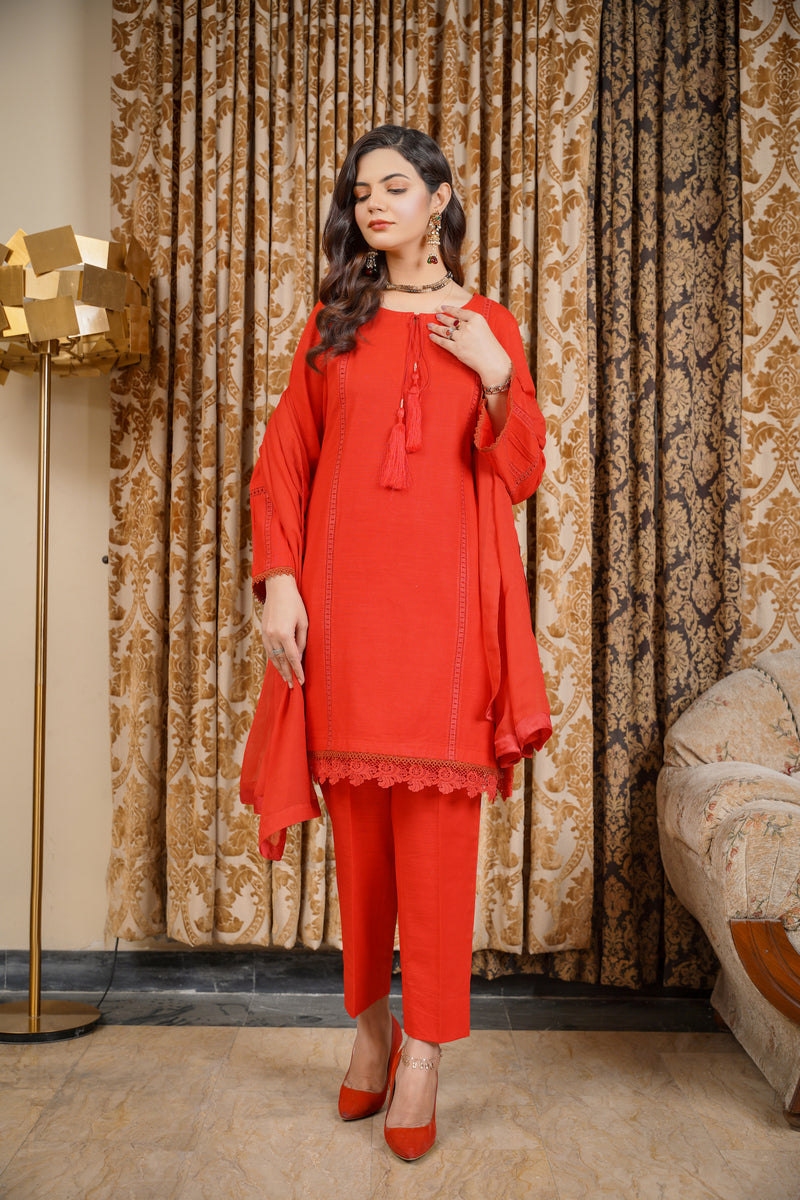 Hoorain Basics | Slub Winter 23 | HB-RD - Official Hoorain Basics stockist in UK - Sakeena London